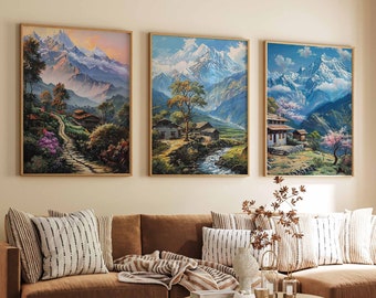 Affiche De Voyage Muktinath Au Népal, Décoration D'intérieur