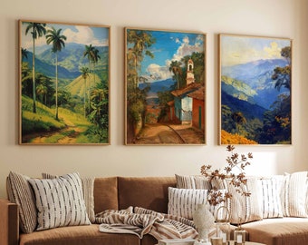 3er Set Kolumbien Prints, kolumbianische Reise Poster, kolumbianische Geschenk, indigene Kunst, südamerikanisches Dekor, Latein Dekor