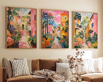 Set of 3 Cebu Poster Set, Cebu Travel Prints, Philippines Travel Art, Filipino Art Poster, Tropical Wall Art, Philippines Art
