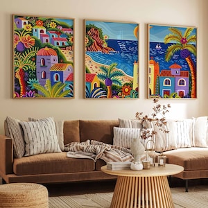 Set of 3 Costa Blanca Prints, Costa Blanca Travel Posters, Set of 3 Spain Travel Prints, Spain Wall Art, Spanish Travel Gift