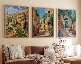 Palestine Travel Posters, Palestine Travel Prints, Islamic Art, Gaza Wall Art, Islamic Travel Posters, Muslim Gift, Islamic Wall Art