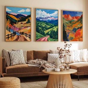 Set of 3 Colorado Travel Prints, Colorado Travel Posters, Colorado State Posters, American Travel Art, USA Travel Art, Colorado Gift