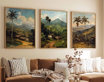 Kolumbien Poster, Kolumbien Reisedruck, Kolumbien Kunst, Blumenkunst, botanisches Dekor, südamerikanischer Reisedruck