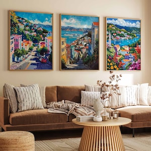 Set of 3 Wellington Poster Set, New Zealand Travel Prints, Wellington Travel Art, New Zealand Decor, Wellington Travel Art, Oceania Art