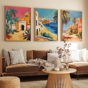 Set of 3 Libya Poster Set, Libya Travel Prints, Islamic Travel Prints, Middle Eastern Wall Art, Libya Poster, A1/A2/A3/A4