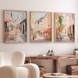 Set of 3 France Poster Set, Vintage French Floral Prints, Paris art, European City Poster, Paris Wall Art, French Poster, A1/A2/A3/A4