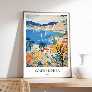 Südkorea Poster, Korea Poster, Seoul Poster, asiatisches Poster, asiatische Kultur, koreanische Kultur, koreanische Wahrzeichen, koreanisches Essen, koreanisches Kunstdekor