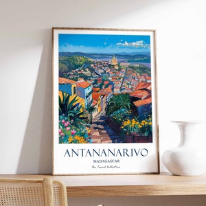 Antananarivo Poster, Madagascar Art Poster, Africa Poster, Exotic Poster, Culture Poster, Antananarivo Travel Art, Madagascar Travel Print