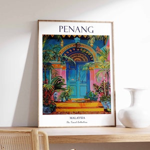 Penang Poster, Malaysia Poster, Asian Poster, Penang Travel Decor, George Town Poster, Penang Wall Art, Malaysia Travel Decor, Asian Artwork