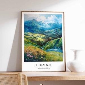 Ecuador Poster, Home Decor, Ecuador Wall Art, South American Travel Poster, Galápagos Islands Artwork, Ecuador Gift, Ecuador Travel Poster