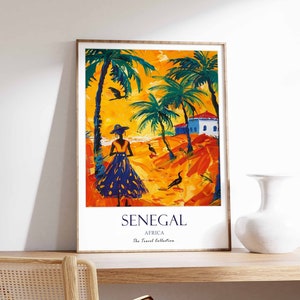 Senegal Poster, Senegal Poster, Travel Print, Senegal Travel Print, African Travel Print, Senegal Wall Decor West Africa Travel Print