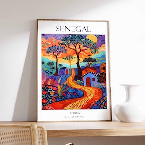 Senegal Poster, Senegal Poster, Travel Print, Senegal Travel Print, African Travel Print, Senegal Wall Decor West Africa Travel Print