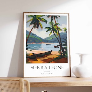 Sierra Leone Poster, Sierra Leone wall Art, West Africa Poster, African Art Poster,  Sierra Leone Wall Decor, African Wall Decor