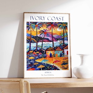 Côte d&#39;Ivoire Poster, Ivory Coast Poster, Africa Poster, African Print, Ivory Coast Wall Decor, African Wall Decor, Ivory Coast Art Print