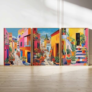 Set of 3 Peru Poster Set, Vintage Peruvian Street Prints, Lima Art, Indigenous art, Folk Art Poster, Latin Wall Art, Latin Decor