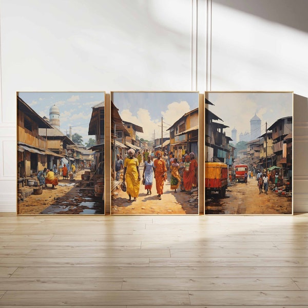 Set of 3 Nigeria Posters, West African Aesthetic Prints, Nigeria Travel Art, Floral Wall Art, Black Art Poster, African Decor, Black Gift