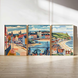 Set of 3 Middlesbrough Poster, North East Poster, Industrial Poster, Football Poster, Middlesbrough Travel Print, Middlesbrough Wall Decor
