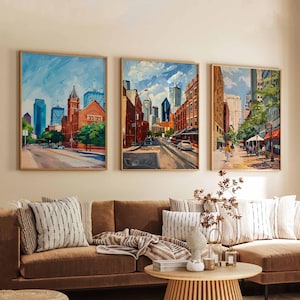 Set of 3 Columbus Ohio Posters, Travel Posters Set, Columbus Prints, Ohio Wall Art, Columbus City Decor, Columbus Skyline Print