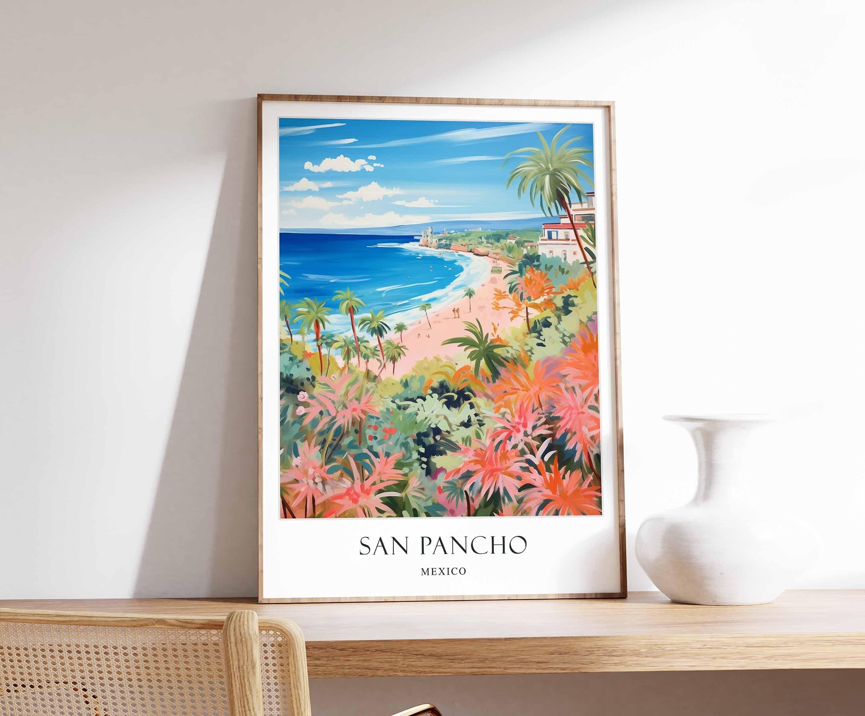 San Pancho Poster, Mexico Poster, Riviera Nayarit Poster, Coastal Decor, Ocean Poster, San Pancho Travel, San Pancho Wall Art, Mexican Art