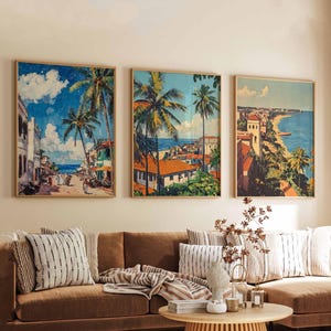 Set of 3 Mombasa Posters, Mombasa Wall Art, Mombasa Prints, Travel Poster Set, Kenya Decor, Mombasa Art Prints, Home Decor Set, Gift Idea