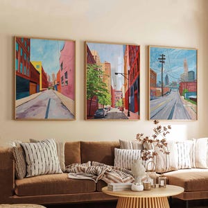 Set of 3 Chicago Illinois Posters, Travel Posters Set, Chicago Prints, Illinois Wall Art, Chicago City Decor, Chicago Skyline Print