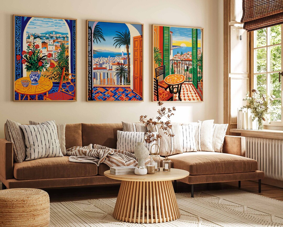 Set of 3 Algiers Posters, Vintage Algerian Travel Prints, Algerian ...