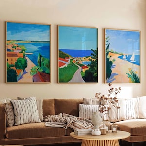 3er Set Delaware Poster, USA Küstendrucke Set, Erster Zustand Strand Wandkunst, Malerische Küste Dekor Drucke, Mid-Atlantic Reisegeschenk-Set