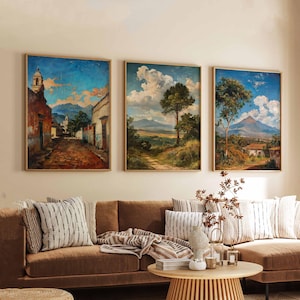 Set of 3 Puebla Posters, Puebla Mexico Travel Prints, Puebla Wall Art, Puebla Prints Set, Puebla Decor, Puebla Landscape Posters