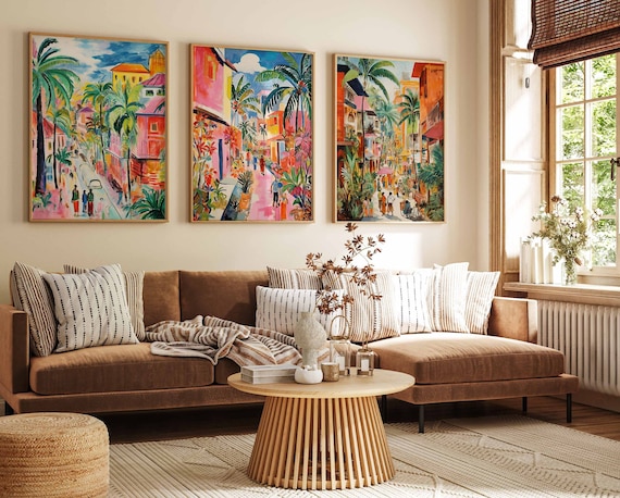 Set of 3 Bali Travel Poster Set, Indonesian Floral Prints, Bali Travel Art, Indonesia Art Poster, Bali Travel Art, Southeast Asia Wall Art