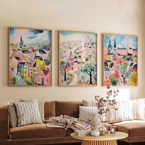 Set of 3 Eltham Posters, London UK Travel Prints, Eltham Wall Art Set, Modern City Poster Prints, Home Decor Gift for London Lovers