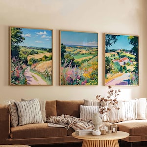 Set of 3 West Sussex Posters, England Travel Prints, Coastal Wall Art Set, Chichester Decor Prints, Countryside Poster Set, UK Gift for Home
