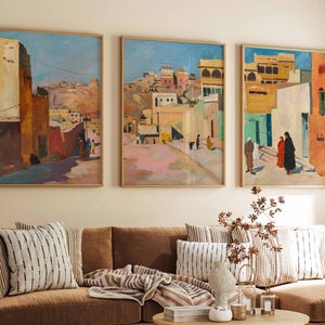 Set of 3 Karachi Posters, Pakistan Travel Prints, Karachi Travel Art, Islamic Wall Art, Islamic Travel Posters, Muslim Gift, Pakistani Decor