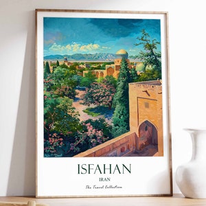Isfahan Print, Isfahan Travel Poster, Middle East Travel Print, Islamic Decor, Gift for Muslim, Iran Art, Iran Poster, Iran Travel Art