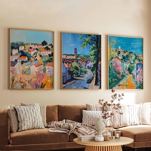 Set van 3 Catford-posters, Londen reisafdrukken, kunst aan de muur Zuid-Londen, stadsposterset, stedelijk decor cadeau, moderne Britse kunst wordt afgedrukt