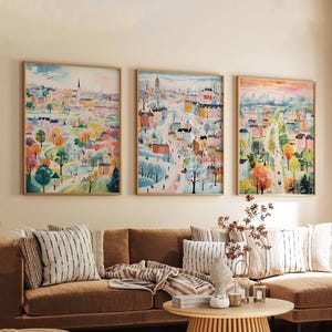 Set of 3 Milton Keynes Posters, UK Travel Prints, Modern City Wall Art Sets, Milton Keynes Poster Decor, Urban Print Collection