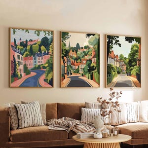 Set of 3 Highgate Posters, London Travel Prints, Highgate Wall Art Set, UK City Poster Decor, Scenic Print Set for Home or Gift