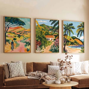 Set of 3 Zimbabwe Posters, African Travel Prints, Zimbabwe Wall Art Set, Zimbabwe Landscape Prints, African Decor, Zimbabwe Gift Posters