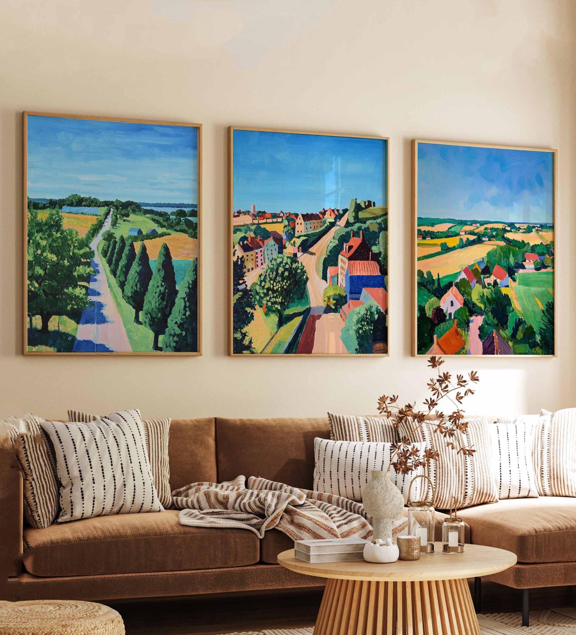 イリノイ州ポスター3枚セット、米国シカゴ＆自然プリントセット