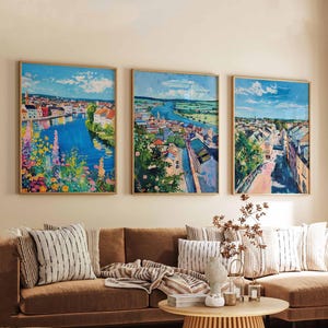 Set of 3 Limerick Posters, Ireland Travel Prints, Irish City Wall Art Set, Limerick Poster Prints for Home Decor or Gift