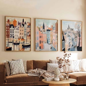 Set of 3 Bermondsey Posters, London UK Prints, Urban Travel Poster Sets, Bermondsey Wall Art, Industrial City Decor, Modern London Gift