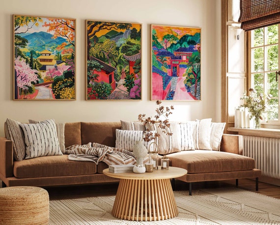 Set of 3 Kyoto Poster Set, Japanese Travel Prints, Kyoto Art, Japanese Decor, Asian Travel Art, Japanese Gift, Japan Art, Kyoto Gift