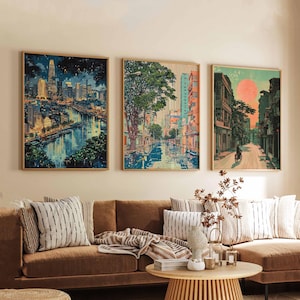 Set of 3 Hoi An Posters, Vietnam Travel Prints, Hoi An Prints, Hoi An Wall Art, Hoi An Poster Set, Vietnam Poster Set, Hoi An Decor