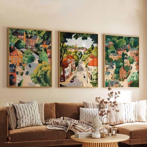 Set of 3 Highgate Posters, London Travel Prints, Highgate Wall Art Set, UK City Poster Decor, Scenic Print Set for Home or Gift