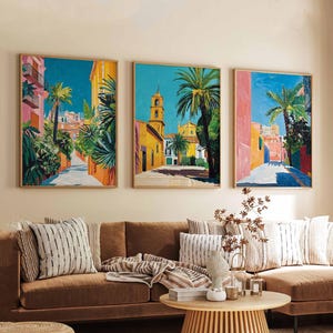 Set of 3 Valencia Poster, Spain Travel Print, Valencia Wall Art, Spanish City Decor, Modern Valencia Gift, Cityscape Art