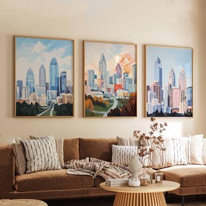Set of 3 Calgary Canada Posters, Travel Posters Set, Calgary Prints, Canadian Wall Art, Calgary City Decor, Calgary Skyline Print