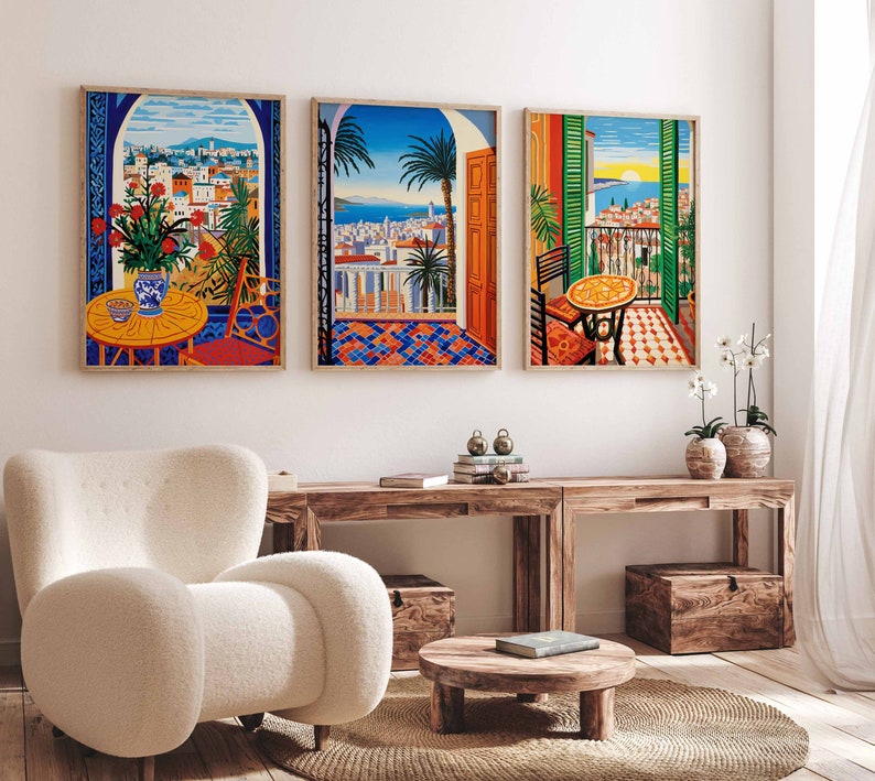 Set of 3 Algiers Posters, Vintage Algerian Travel Prints, Algerian ...