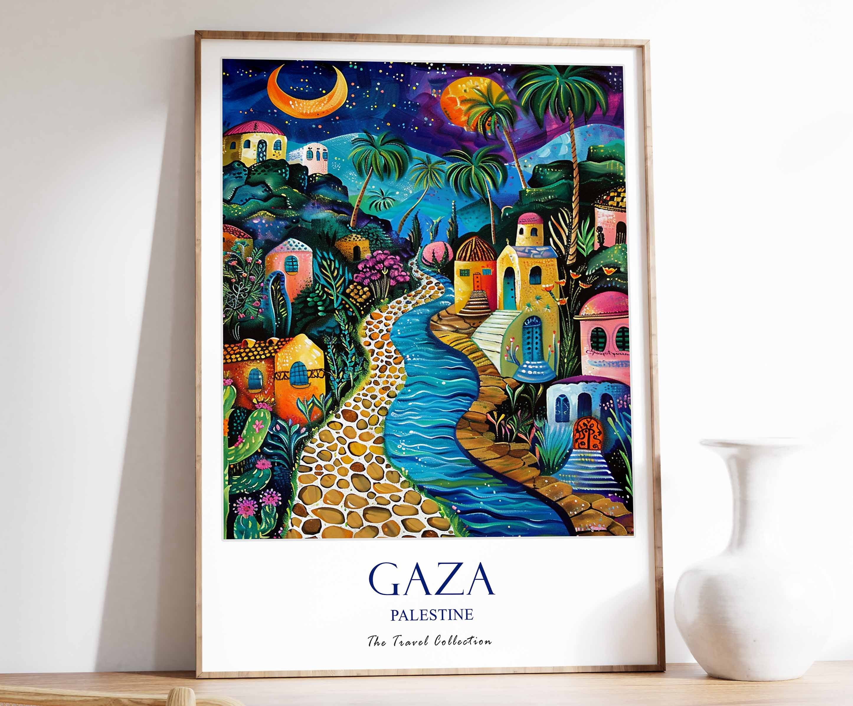 Gaza Print Gaza Print, Gaza Travel Poster, Islamic Decor, Islamic Art, Islamic ...