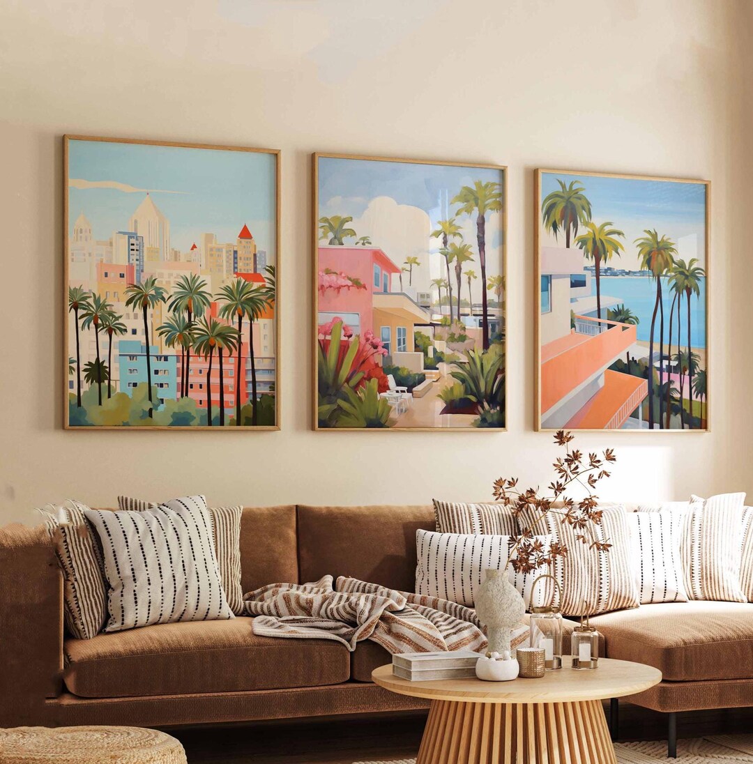 Set of 3 San Diego Posters, USA Wall Art Prints, San Diego Travel ...