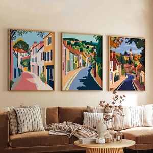 Set of 3 Eltham Posters, London UK Travel Prints, Eltham Wall Art Set, Modern City Poster Prints, Home Decor Gift for London Lovers