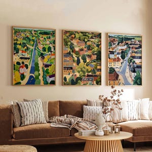 Set of 3 Hemel Hempstead Posters, UK Town Prints, Hertfordshire Wall Art, Hemel Hempstead Prints, British Travel Posters